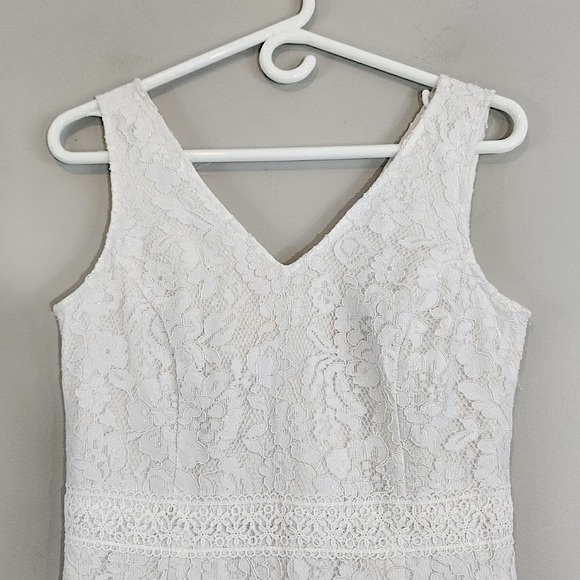 Nanette Lepore White Lace Mermaid Midi Dress Sz. 4 - Picture 5 of 12